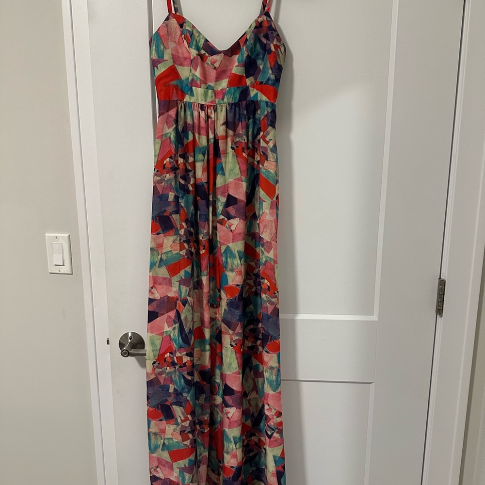 Colorful Geometric Maxi Dress